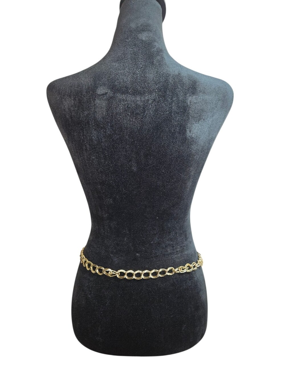 Vintage Y2K Gold Chain Link Statement Waist Belt with Tassel Charm One Size - Picture 3 of 5
